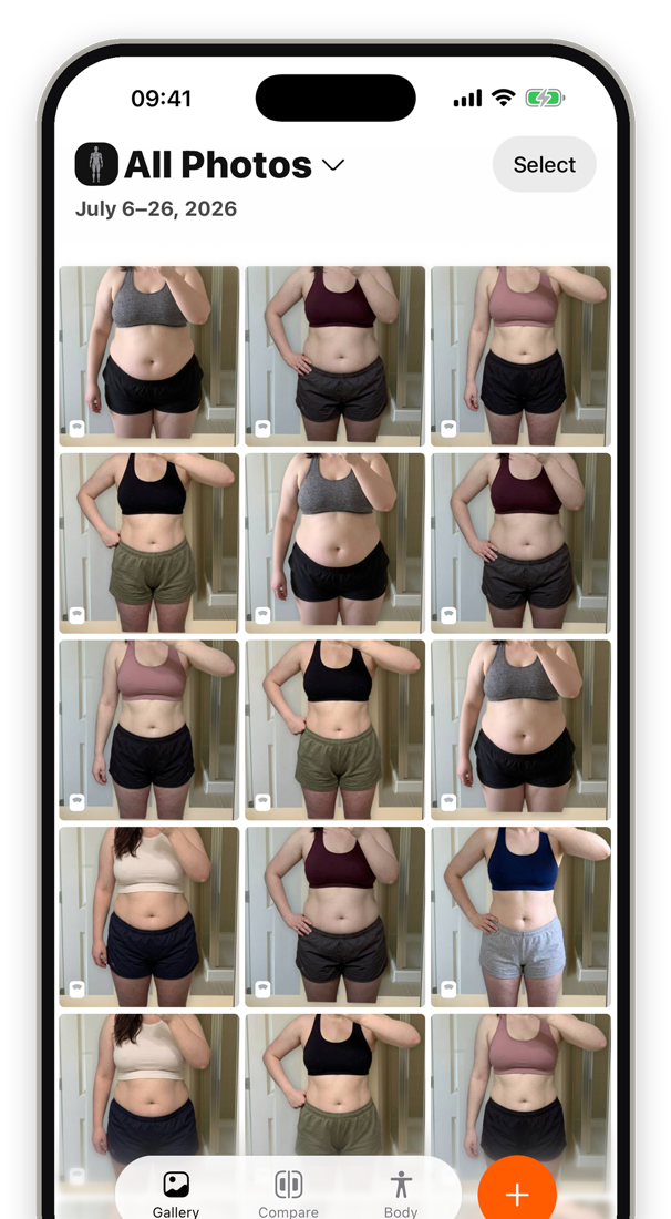 A gallery of body photos found on the phone